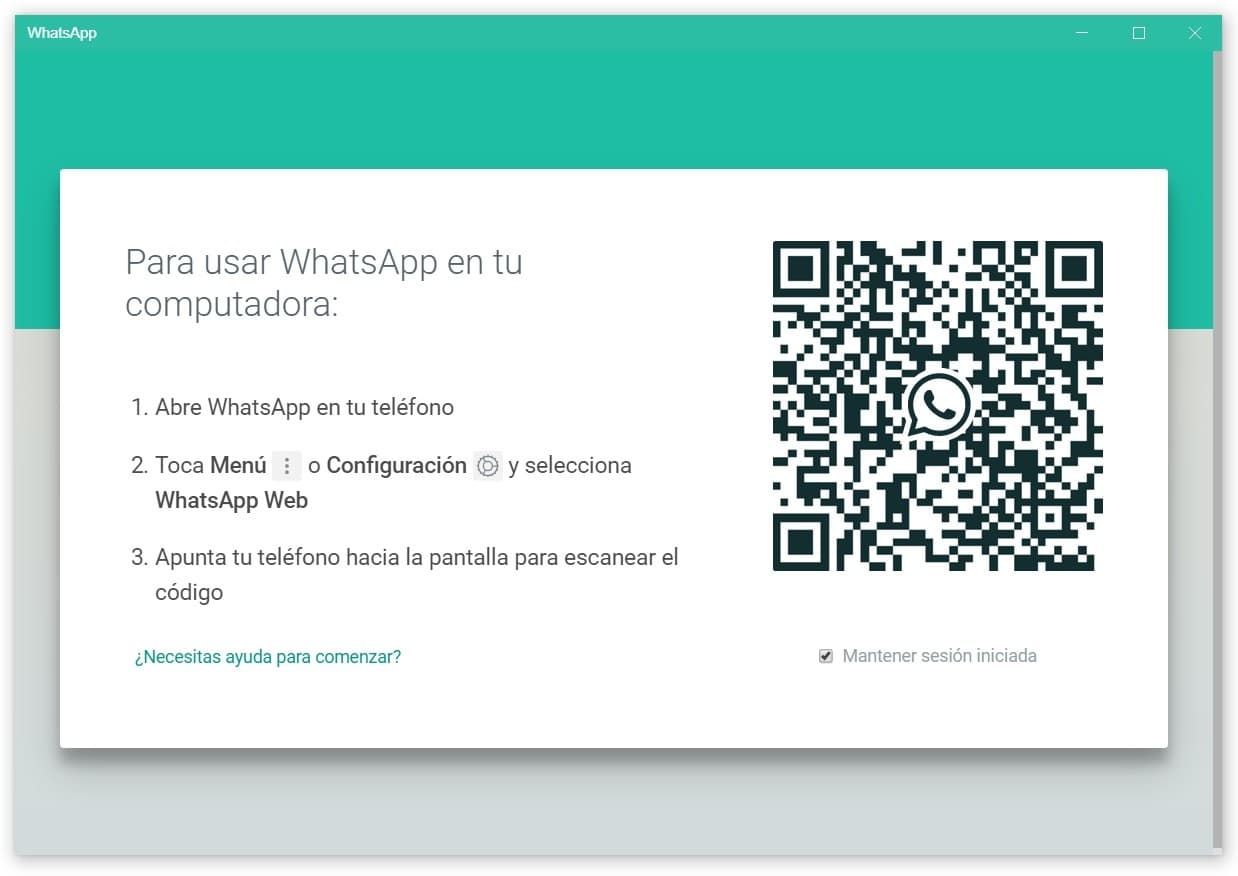 WhatsApp Web abierto en el navegador en computadora