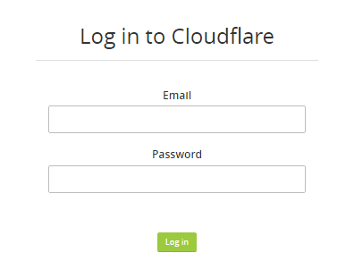 Inicio de sesión en Cloudflare
