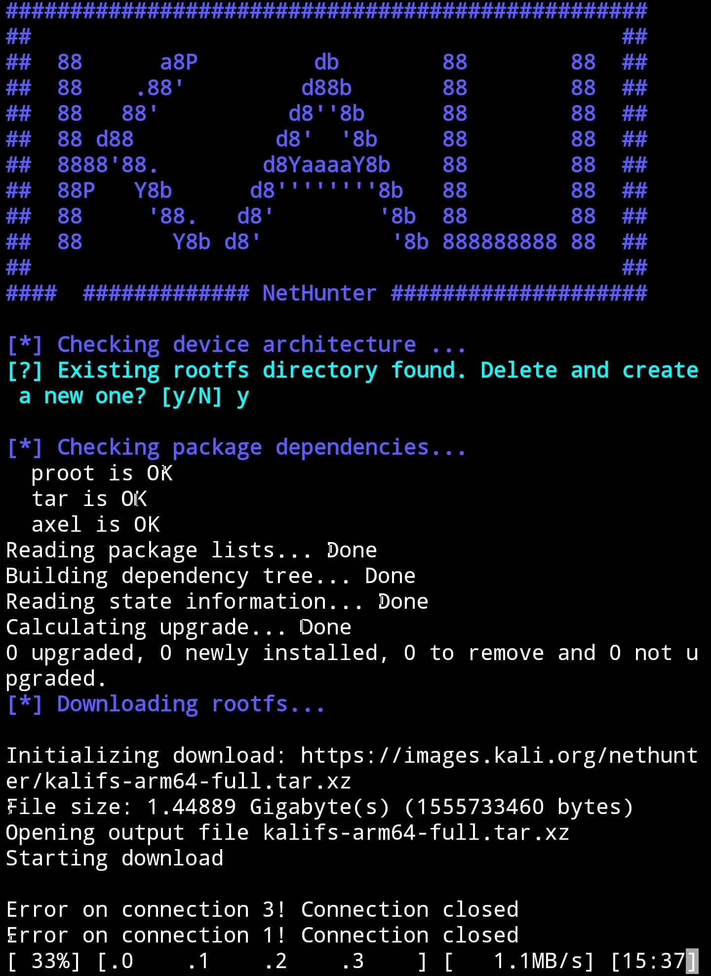 instalación nethunter firmware
