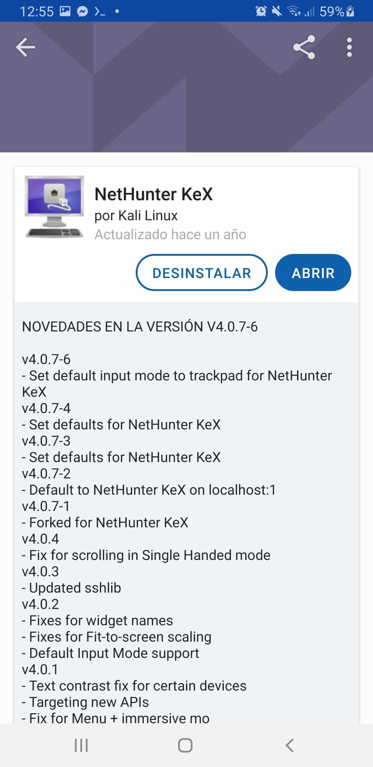 instalación de nethunter kex