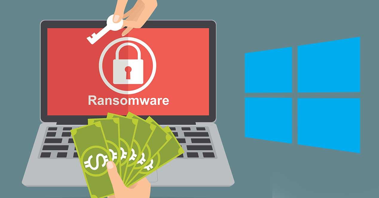 Advertencia de ransomware en un equipo con Windows