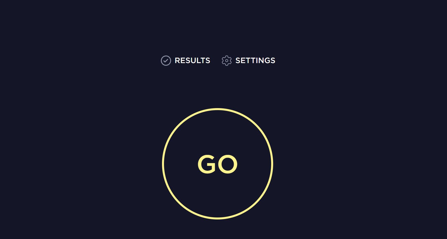 Captura de pantalla de Speedtest ejecutándose en un navegador