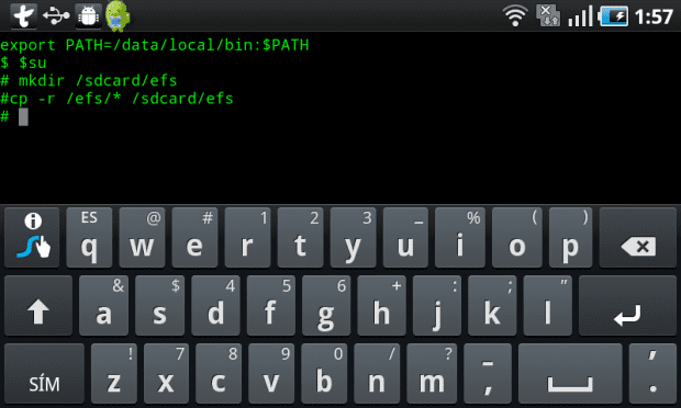 Exploración de archivos con el comando ls -l en Android desde la terminal Termux