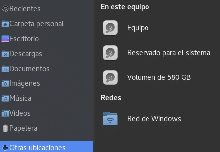 Explorador de archivos mostrando rutas del sistema en /usr/ en Kali Linux