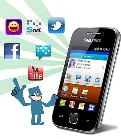 Teléfono Android conectado a una red wifi pública