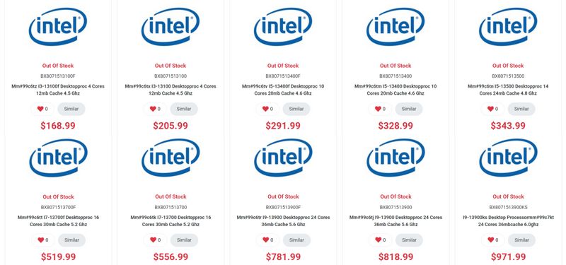 Precio de referencia del Intel Core i9-13900KS al lanzamiento