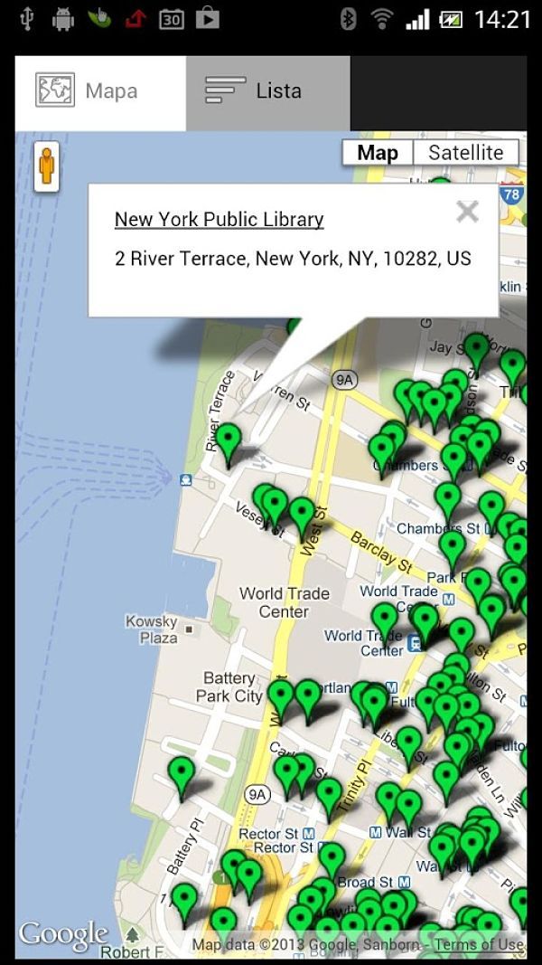 Captura de apps de localización de redes wifi