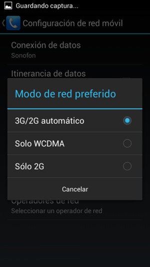 Opción solo 2G o solo GSM en Android