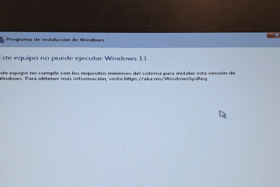 no se puede instalar windows