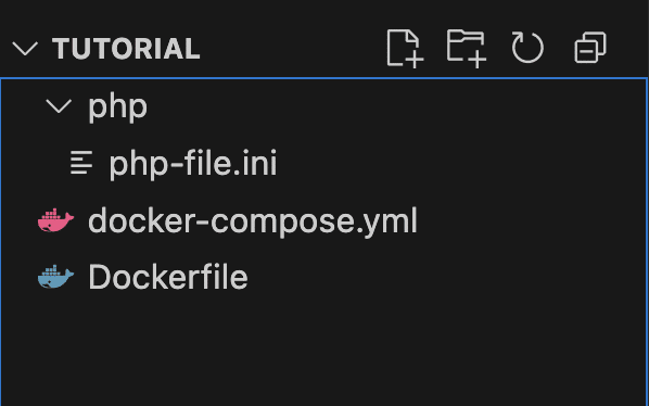 estructura docker para wordpress, archivos de creacion de contenedor