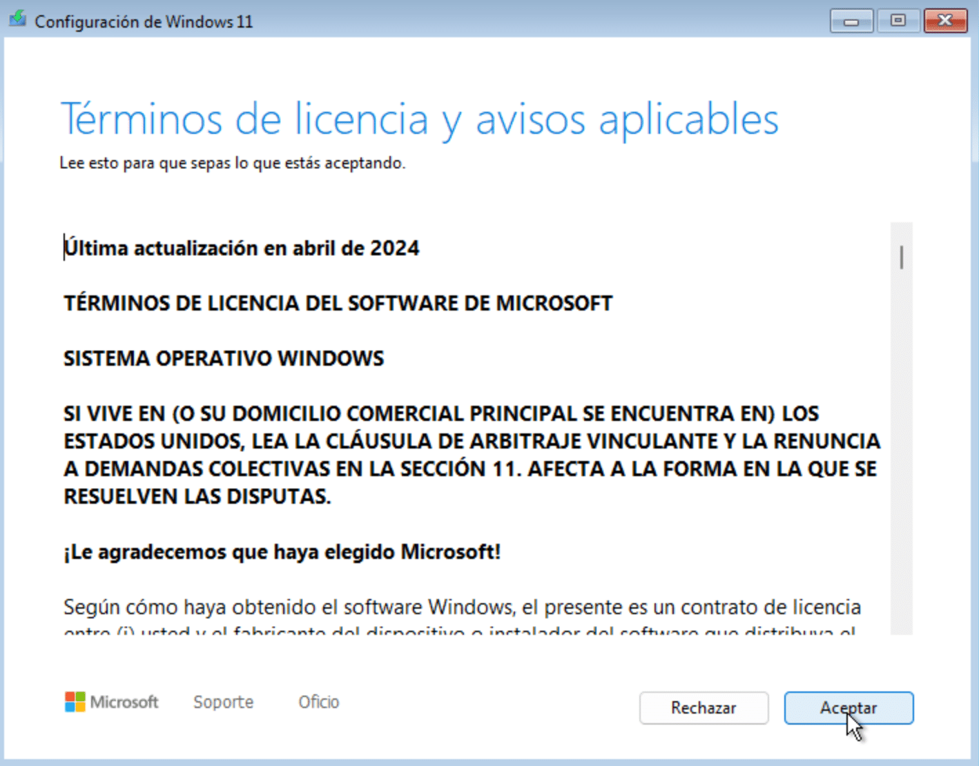 Asistente Windows 11 ARM - Paso 15