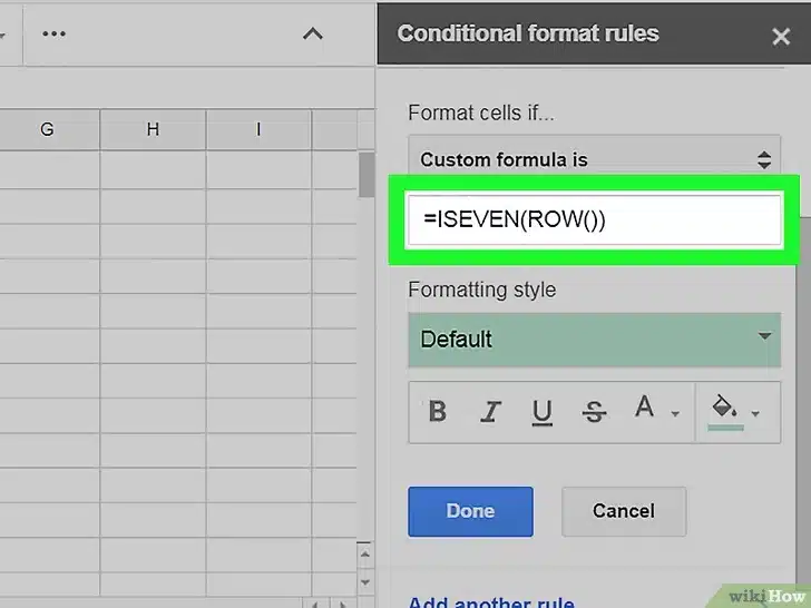 Elegir el color del formato