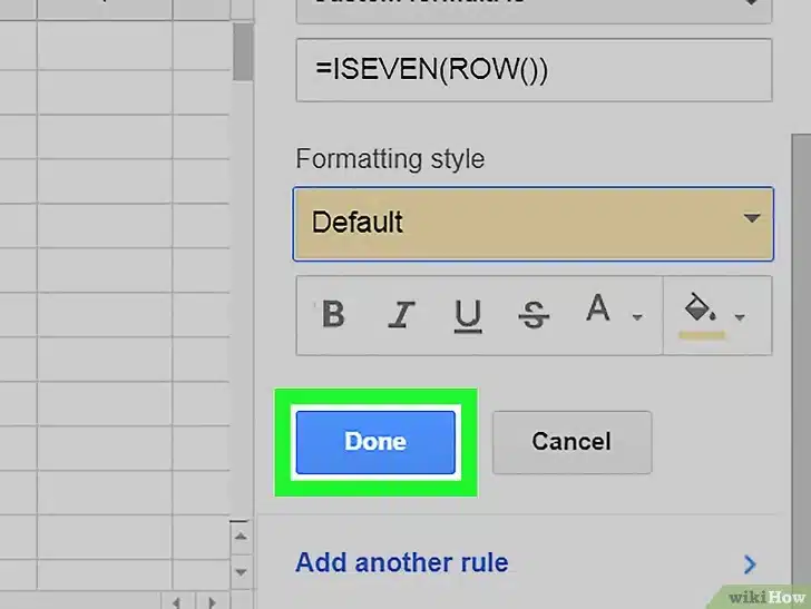 Aplicar la regla de formato condicional